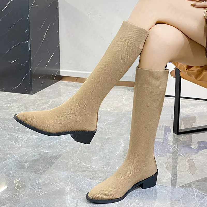 Flats Platform Knitting Knee High Boots Women Shoes 2022 New Winter Chelsea High Boots Fashion Ladies Hiking Casual Snow Botas
Flats Platform Knitting Knee High Boots Women Shoes 2022 New Winter Chelsea High Boots Fashion Ladies Hiking Casual Snow Botas
