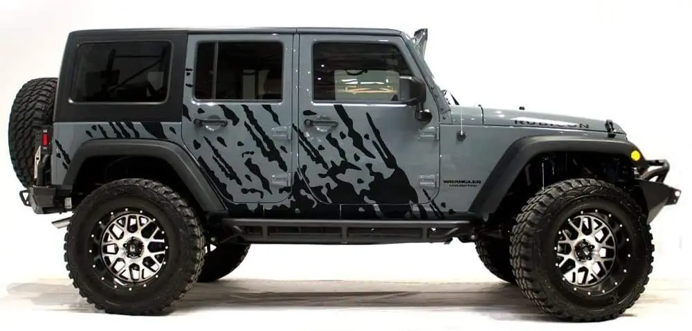 Factory Crafts Burst Side Graphics Kit 3M Vinyl Decal Wrap Compatible with Jeep Wrangler 4 Door 20072016 Matte Black
Factory Crafts Burst Side Graphics Kit 3M Vinyl Decal Wrap Compatible with Jeep Wrangler 4 Door 20072016 Matte Black
