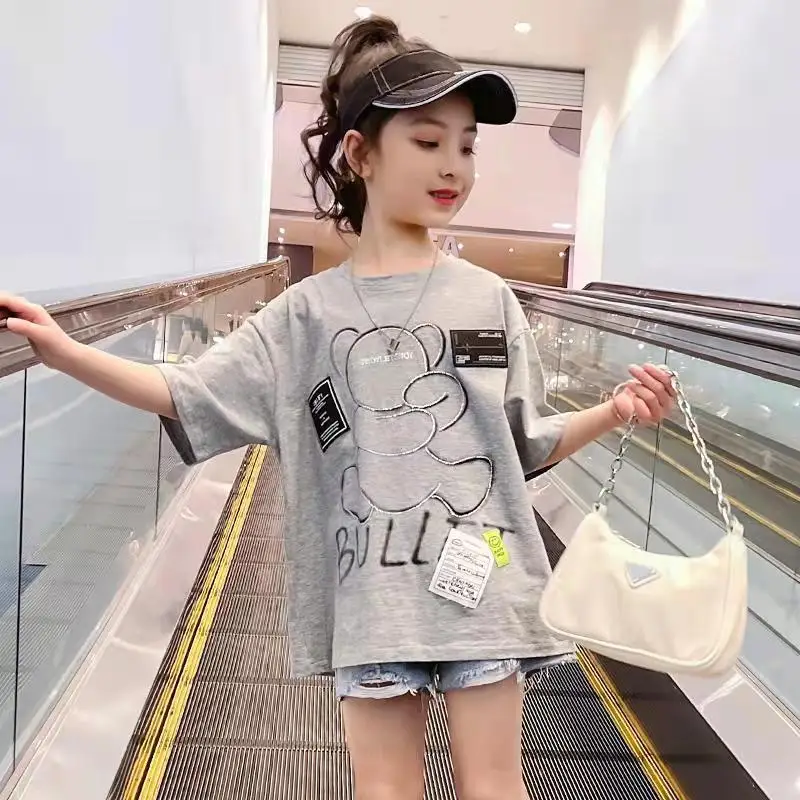 Girls Summer T-Shirt Children's Cotton Lovely Bear O-Neck Soft Comfortable Loose Tops Pullover Kids Clothing Child Clothes Girls
Girls Summer T-Shirt Children's Cotton Lovely Bear O-Neck Soft Comfortable Loose Tops Pullover Kids Clothing Child Clothes Girls