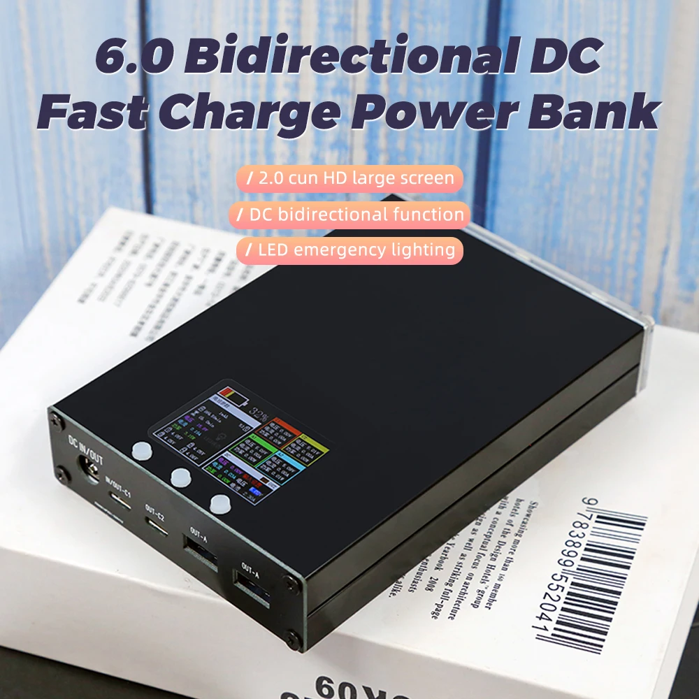 Two-way DC Fast Charging Mobile Power HD IPS Large-Screen Display Large-Capacity 38400mah Lighting 6.0 Charging Treasure
Two-way DC Fast Charging Mobile Power HD IPS Large-Screen Display Large-Capacity 38400mah Lighting 6.0 Charging Treasure