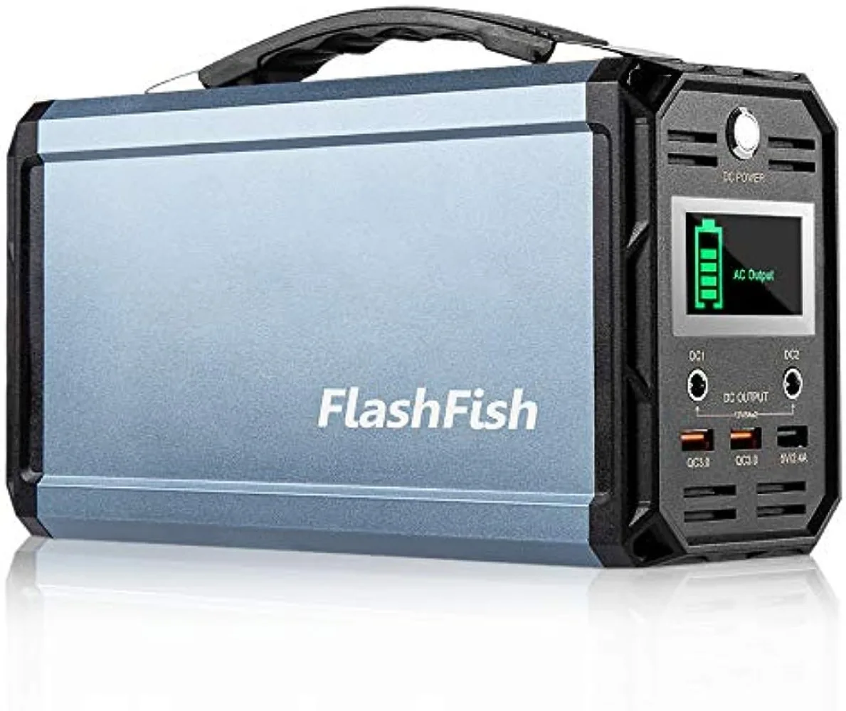 300W Solar Generator,FlashFish 60000mAh Portable Power Station Camping Potable Generator, CPAP Battery Recharged by Solar Panel
300W Solar Generator,FlashFish 60000mAh Portable Power Station Camping Potable Generator, CPAP Battery Recharged by Solar Panel
