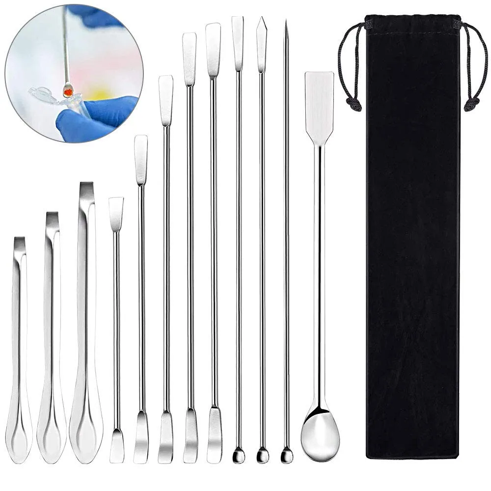 12Pcs Stainless Steel Lab Spoon Spatula Laboratory Sampling Spoon Mixing Spat Long Handle Double-Sides Design Lab Scoop
12Pcs Stainless Steel Lab Spoon Spatula Laboratory Sampling Spoon Mixing Spat Long Handle Double-Sides Design Lab Scoop