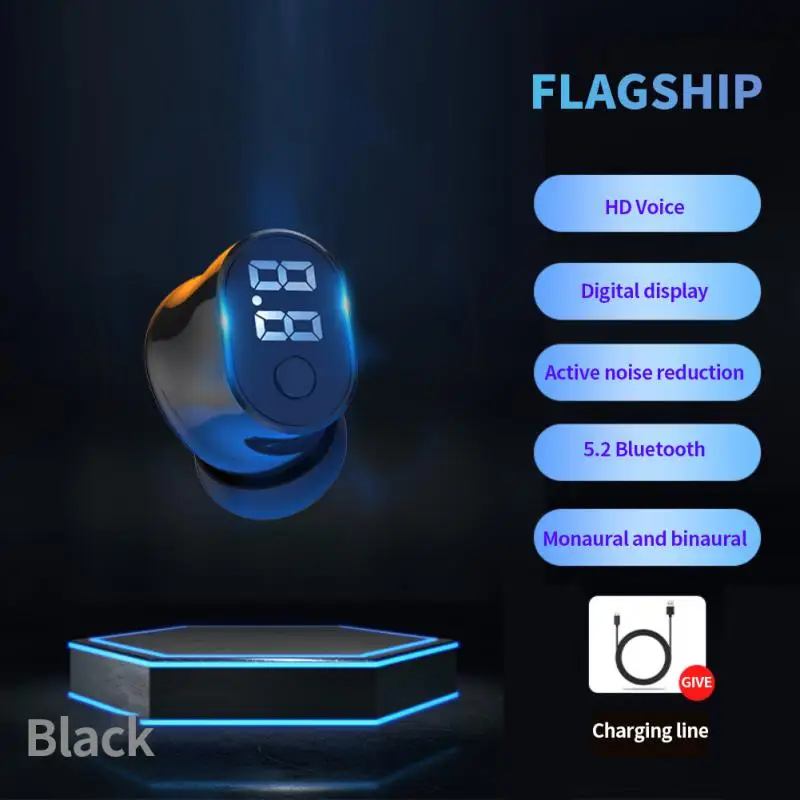 Mini Single Headphones 5.2 Earphones Power Display TWS Wireless Earbuds Mic Support Voice Assistant Headset Gamer
Mini Single Headphones 5.2 Earphones Power Display TWS Wireless Earbuds Mic Support Voice Assistant Headset Gamer