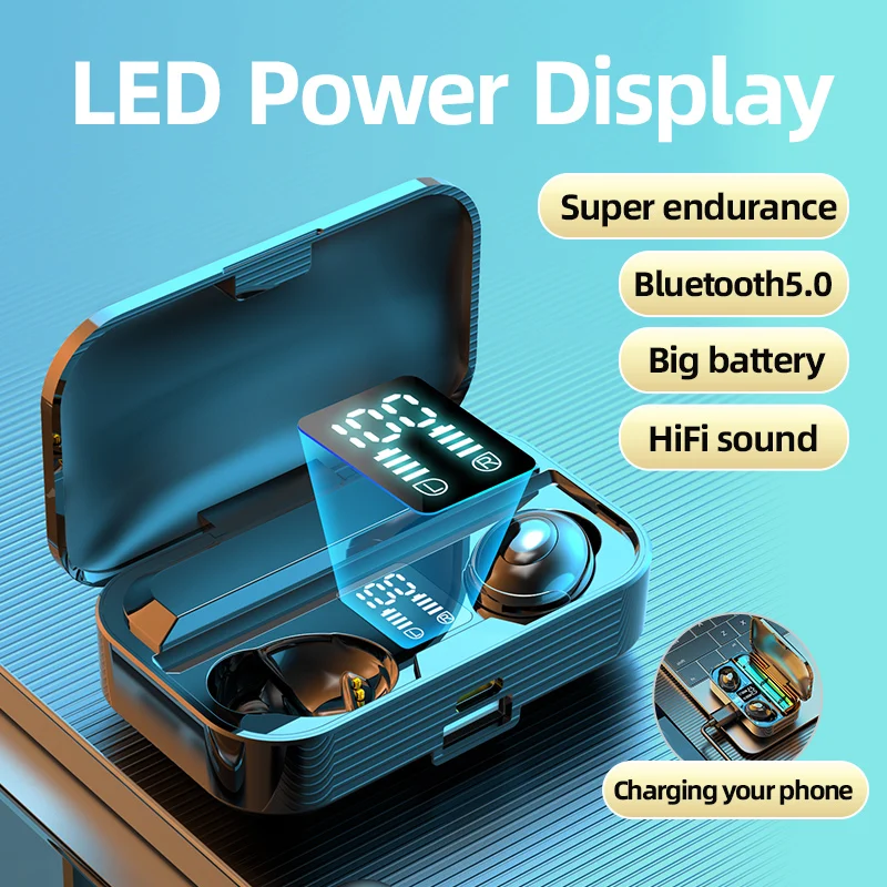 Bluetooth Headset In-ear Low Latency 5.0 Wireless Noise Cancellation With Microphone Led Digital Display Bluetooth Headset
Bluetooth Headset In-ear Low Latency 5.0 Wireless Noise Cancellation With Microphone Led Digital Display Bluetooth Headset