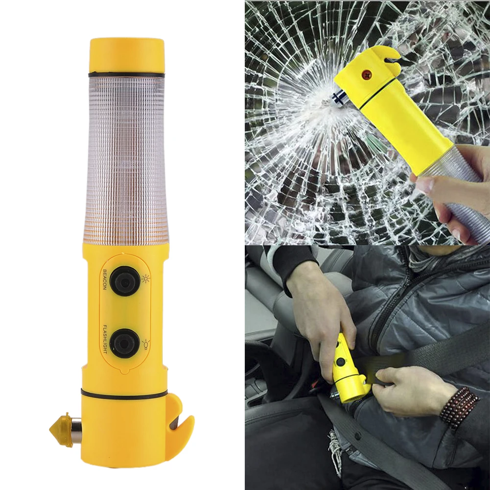 4 In 1 Car Window Breaker Safety Belt Cutter Flashlight LED Signal Light Emergency Sersonal Safety First Aid Self-Rescue Tool
4 In 1 Car Window Breaker Safety Belt Cutter Flashlight LED Signal Light Emergency Sersonal Safety First Aid Self-Rescue Tool