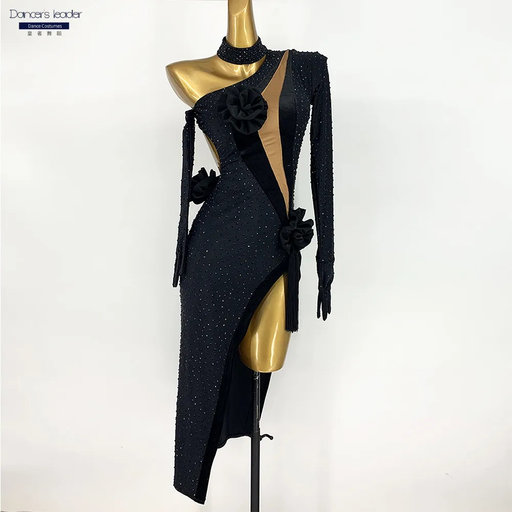 Latin Dance Dress High-end Customized Star Embellishment Slim Skirt Cha cha Tango Female Adult Stage Professional Dress
Latin Dance Dress High-end Customized Star Embellishment Slim Skirt Cha cha Tango Female Adult Stage Professional Dress