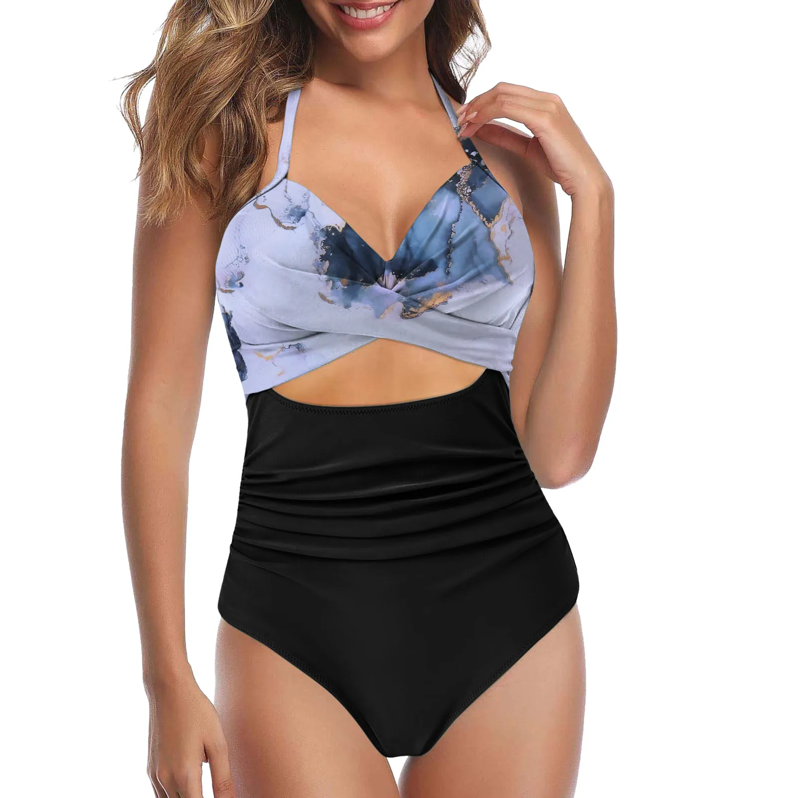 Women Wrap Push Up 1 Piece Swimsuit Bathing Suit Swimwear High Waist Monokini Electric for Women Swimwear Area 
Women Wrap Push Up 1 Piece Swimsuit Bathing Suit Swimwear High Waist Monokini Electric for Women Swimwear Area