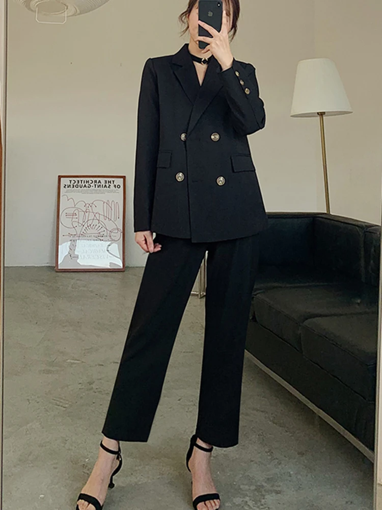 Women's Spring Autumn Blazer Suit Office Ladies Casual Elegant Pantsuit Female Fashion Workwear Business Outfits Trousers Suit
Women's Spring Autumn Blazer Suit Office Ladies Casual Elegant Pantsuit Female Fashion Workwear Business Outfits Trousers Suit