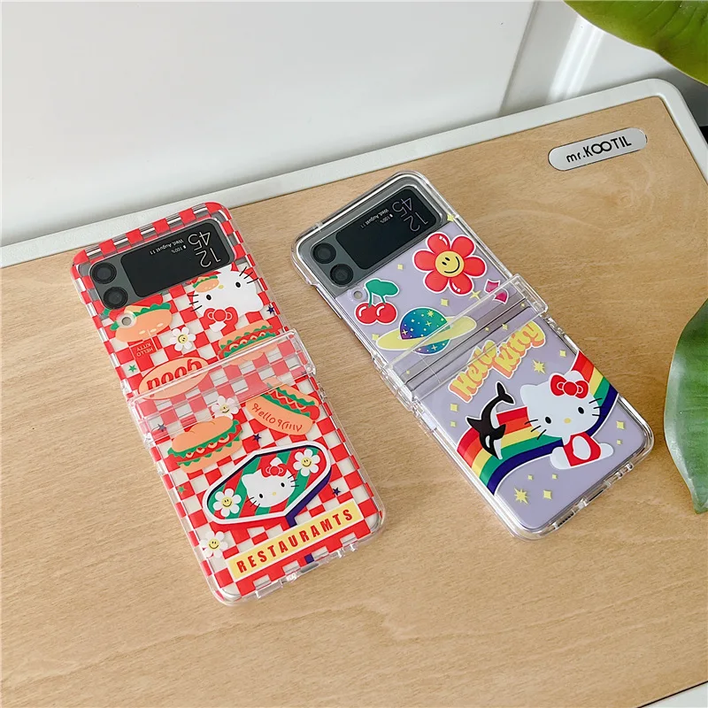 Cartoon Kitty Flower Transparent Phone Case for Samsung Galaxy Z Flip 3 5G Hard PC Back Cover for ZFlip3 Case Protective Shell
Cartoon Kitty Flower Transparent Phone Case for Samsung Galaxy Z Flip 3 5G Hard PC Back Cover for ZFlip3 Case Protective Shell
