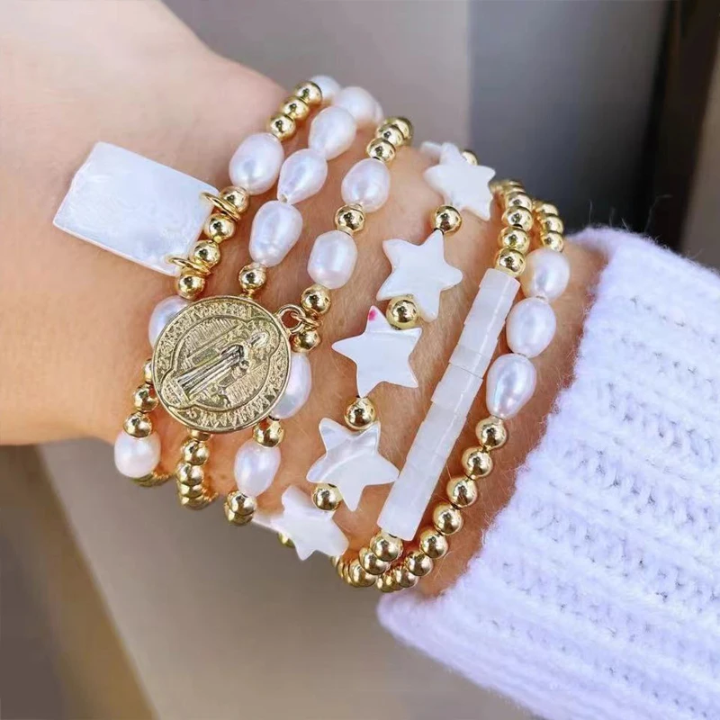 Handmade Freshwater Pearl Copper Alloy Bead Bracelet Man Women Vintage Trendy Charm Pendant Adjustable Bangle
Handmade Freshwater Pearl Copper Alloy Bead Bracelet Man Women Vintage Trendy Charm Pendant Adjustable Bangle