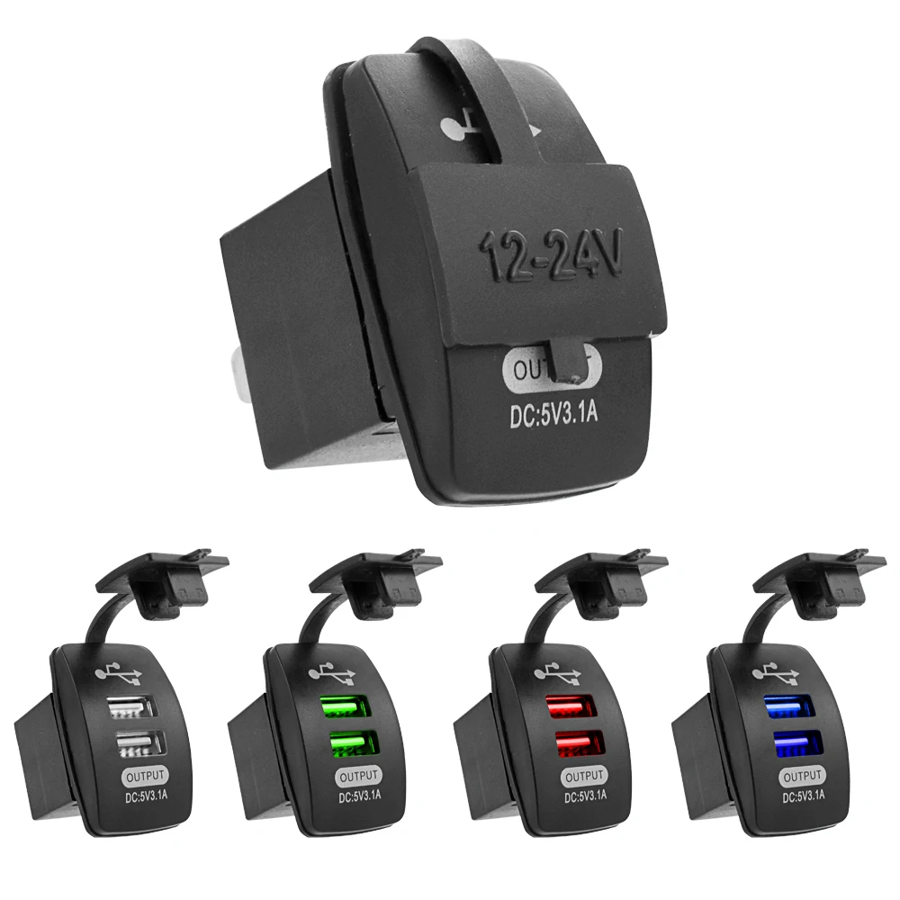 Car Charger USB 5V 3.1A Universal Waterproof Dual USB Ports Auto Adapter Dustproof Phone Charger for Iphone Xiaomi Redmi
Car Charger USB 5V 3.1A Universal Waterproof Dual USB Ports Auto Adapter Dustproof Phone Charger for Iphone Xiaomi Redmi