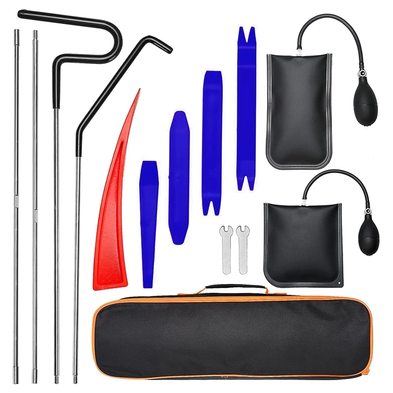 14Pcs Car Essential Emergency Lockout Kit Air Wedge Pump Easy Entry Long Grabber Non Marring Wedge Multifunctional Tool
14Pcs Car Essential Emergency Lockout Kit Air Wedge Pump Easy Entry Long Grabber Non Marring Wedge Multifunctional Tool