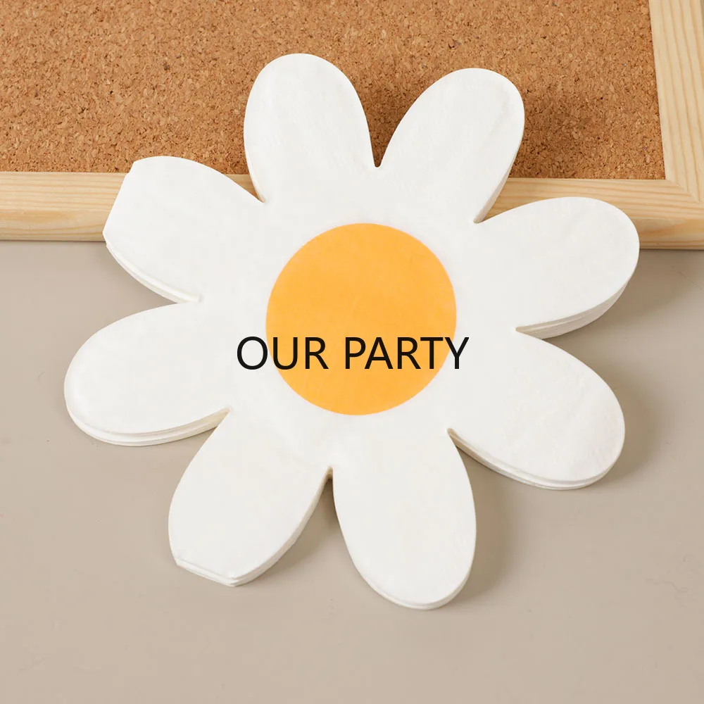 Одноразовые бумажные салфетки с ромашкой 20 шт.
Одноразовые бумажные салфетки с ромашкой 20 шт.