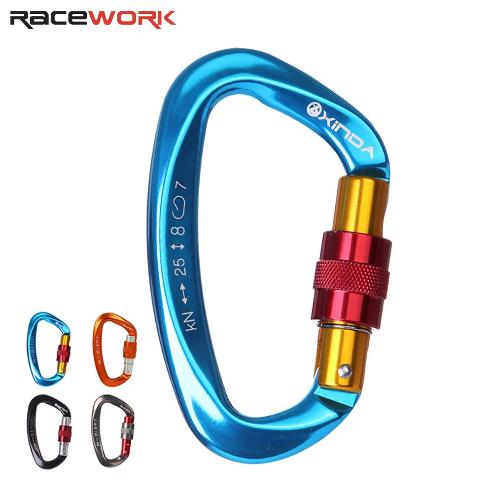 Outdoor Carabiner D Shape Aluminium Alloy Professional Rock Climbing Bucklewith Safety Lock Survive Climbing Equipment Accessory
Outdoor Carabiner D Shape Aluminium Alloy Professional Rock Climbing Bucklewith Safety Lock Survive Climbing Equipment Accessory