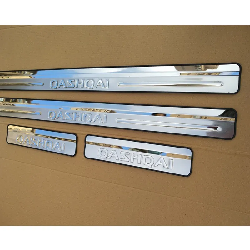 

Car Accessories For Nissan Qashqai Door Sill J10 Scuff Plate Stainless Steel Door Sills Guard Car Styling Sticker 2007-2013 4pcs