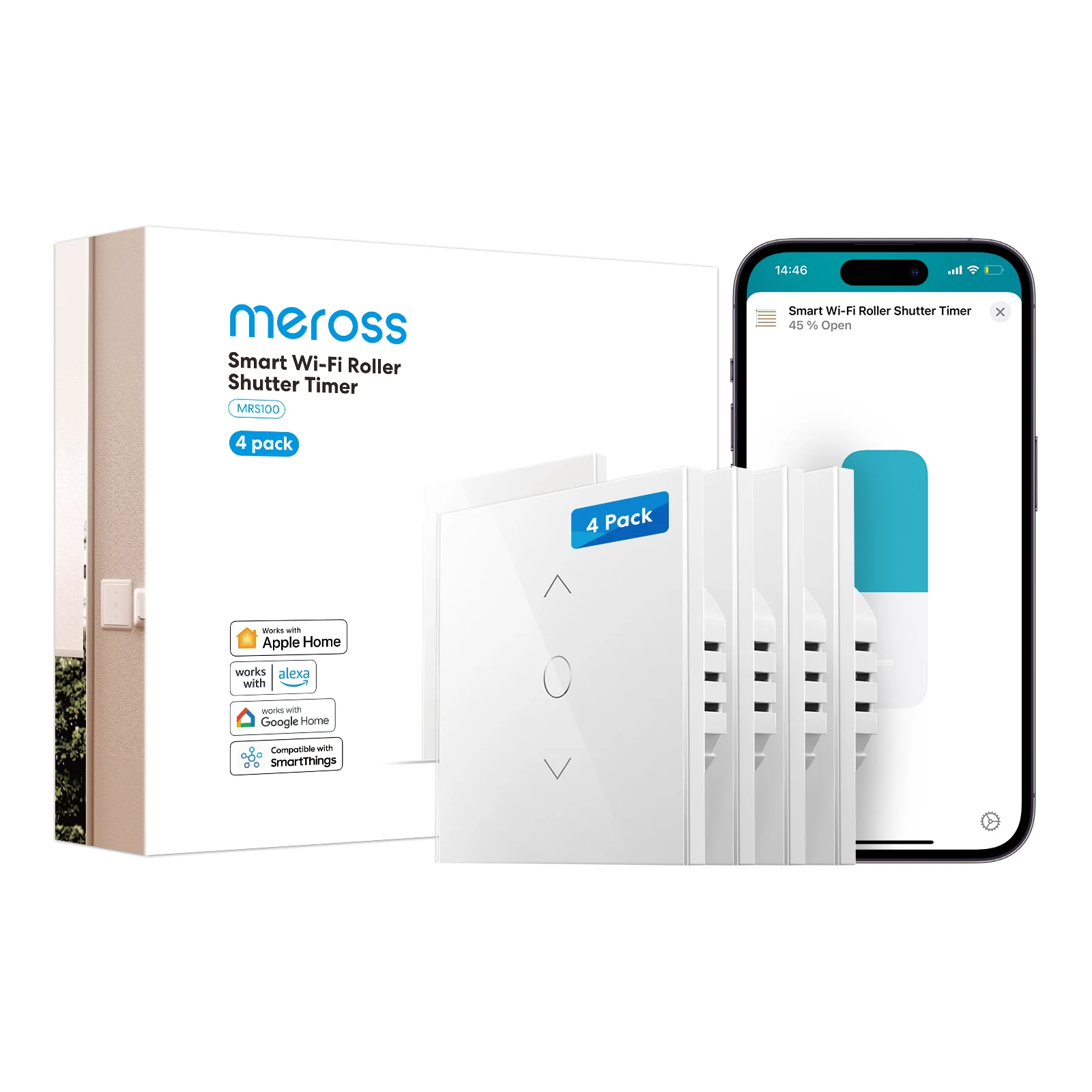 Meross HomeKit умный Wi-Fi таймер рольставней электродвигатель переключатель жалюзи для штор версия ЕС/Великобритании поддержка Alexa Google Assistant
Meross HomeKit умный Wi-Fi таймер рольставней электродвигатель переключатель жалюзи для штор версия ЕС/Великобритании поддержка Alexa Google Assistant