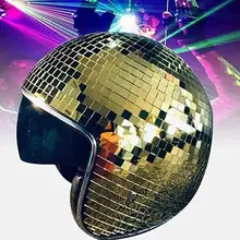 Disco Ball Hat Mirror Glass Glitter Classic Party Bar Room Party Decoration American Retro Art Disco Shiny Helmet Ornaments