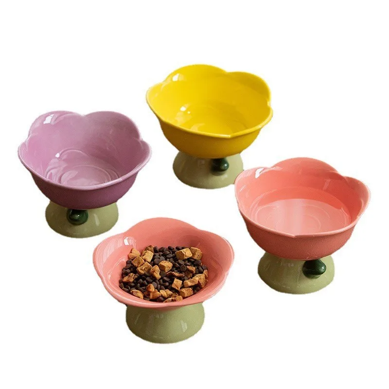 Cute Ceramic Cat Bowl Flower Shape Dog Puppy Feeder Feeding and Eating Food Water Elevated Raised Dish for Cats Pet Supplies
Cute Ceramic Cat Bowl Flower Shape Dog Puppy Feeder Feeding and Eating Food Water Elevated Raised Dish for Cats Pet Supplies