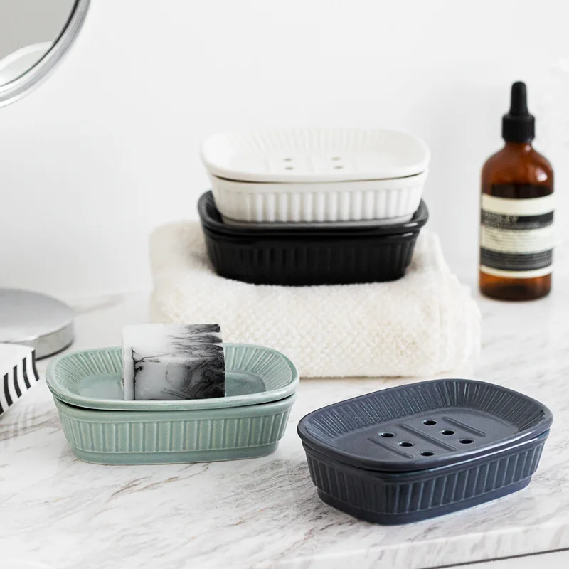 Ceramic Soap Dish Double Layer with Drain Tray Soap Holder Sponge Storage Plate Soap Storage Organizer Bathroom Accessories 2023
Ceramic Soap Dish Double Layer with Drain Tray Soap Holder Sponge Storage Plate Soap Storage Organizer Bathroom Accessories 2023