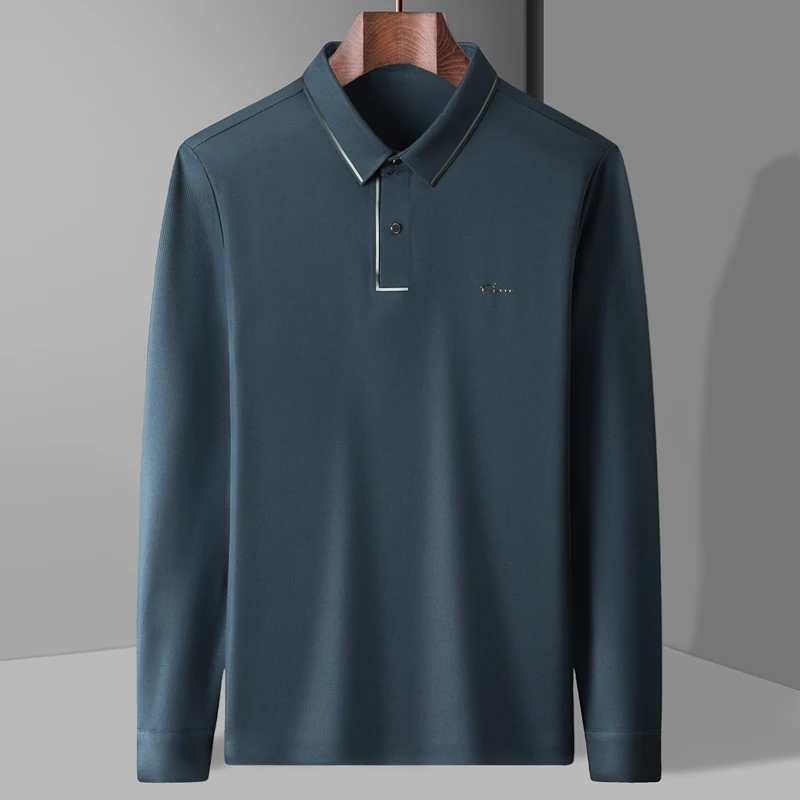 New Men T-shirt Business Polo Casual Spring Autumn Fashion High-quality End Long Sleeve Pure Color Classic Lapel Printing Tops
New Men T-shirt Business Polo Casual Spring Autumn Fashion High-quality End Long Sleeve Pure Color Classic Lapel Printing Tops