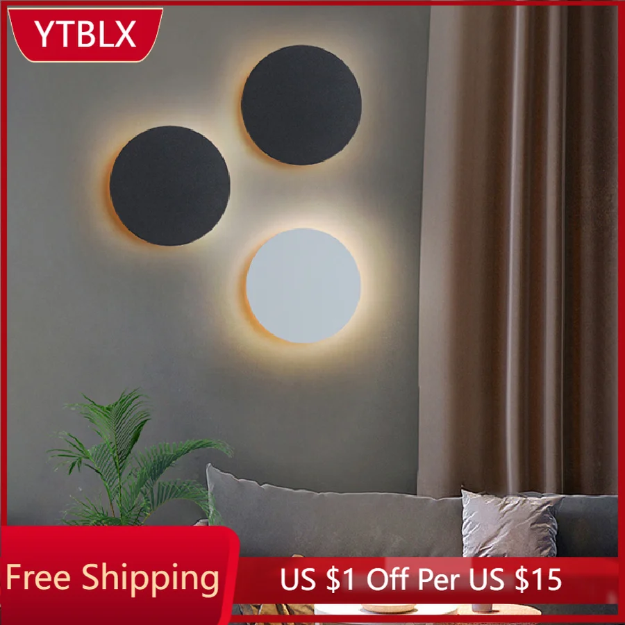 Indoor LED Round Wall Lamps Modern Minimalist White/Black Sconce Nordic Decoration Light For Aisle Stair Living Room Bedroom Bar
Indoor LED Round Wall Lamps Modern Minimalist White/Black Sconce Nordic Decoration Light For Aisle Stair Living Room Bedroom Bar