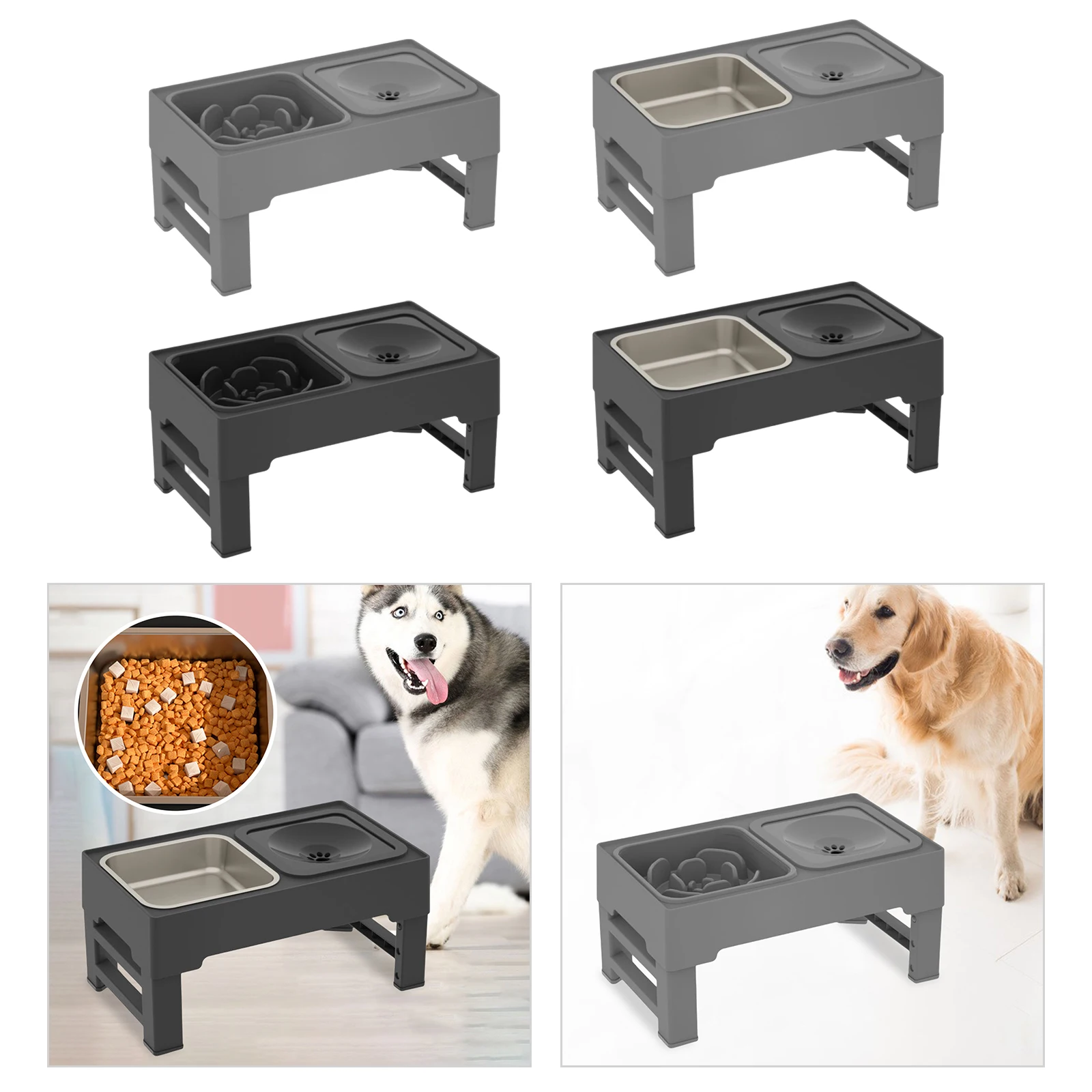 Dog Bowl Drinking Eating Feeding Bowl Puppy with Stand Elevated Feeder Kitten Food Bowl for Large Medium Small Dogs 
Dog Bowl Drinking Eating Feeding Bowl Puppy with Stand Elevated Feeder Kitten Food Bowl for Large Medium Small Dogs