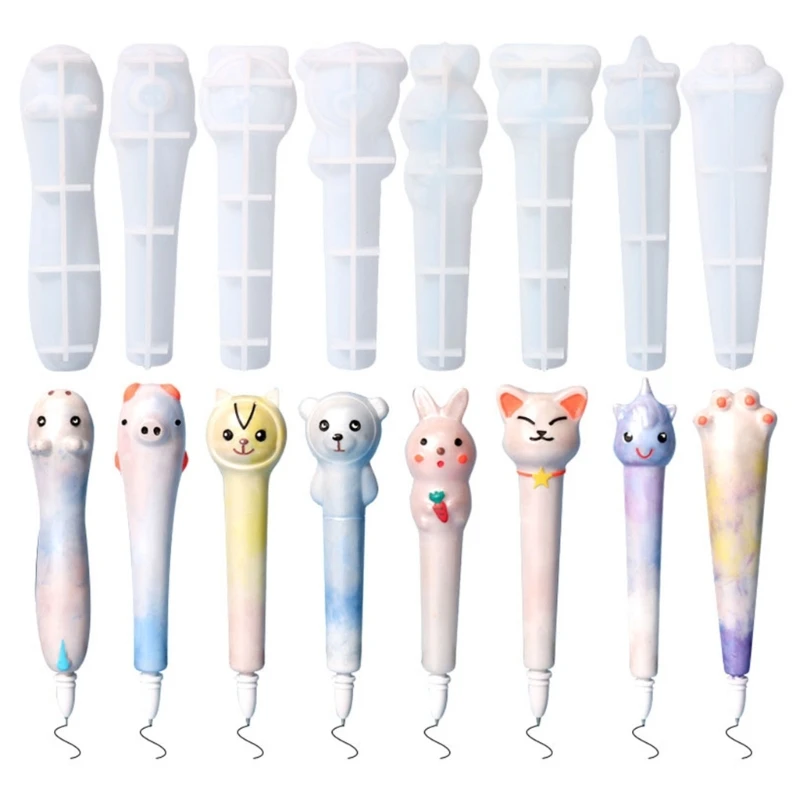 Cartoon Rabbit cat bear Small Animal Pen Mold Silicone Water Pen Holder Mold Resin Casting Mold for Diy Pen Stationery Making
Cartoon Rabbit cat bear Small Animal Pen Mold Silicone Water Pen Holder Mold Resin Casting Mold for Diy Pen Stationery Making