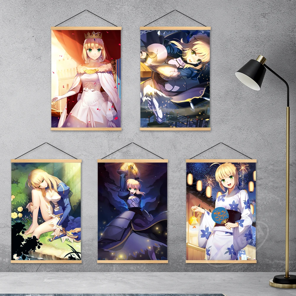 Wall Artwork Fate Grand Order Pictures Game Poster Altria Pendragon Wooden Hanging Painting Gift Canvas Printed Home Decoration
Wall Artwork Fate Grand Order Pictures Game Poster Altria Pendragon Wooden Hanging Painting Gift Canvas Printed Home Decoration