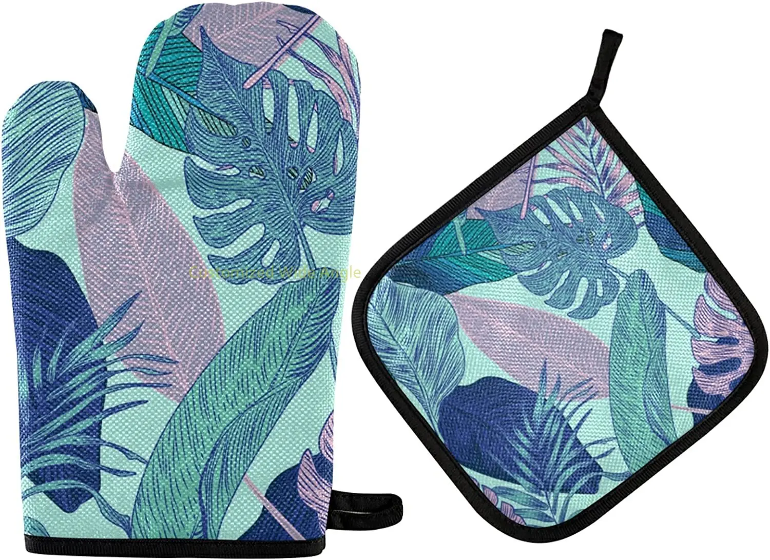 Tropical Leave Oven Mitts and Pot Holders Insulated Gloves & Kitchen Counter Safe Mats for Cooking BBQ Baking Grilling
Tropical Leave Oven Mitts and Pot Holders Insulated Gloves & Kitchen Counter Safe Mats for Cooking BBQ Baking Grilling