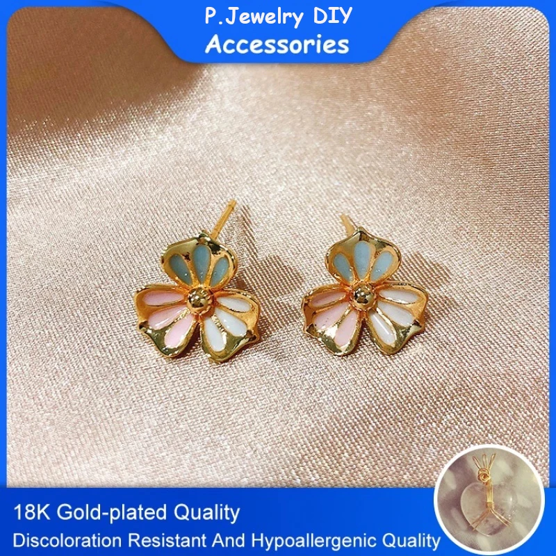 Fashion three-color flower pendant ear pin accessories For Making Jewelry Earrings
Fashion three-color flower pendant ear pin accessories For Making Jewelry Earrings