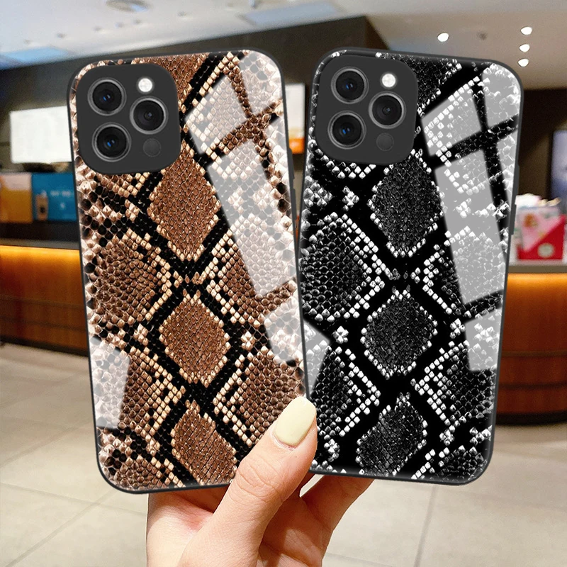 Fashion Python Skin Pattern Phone Case For iPhone 13 12 11 Pro Max 12 11 13 Tempered Glass Shockproof Cover
Fashion Python Skin Pattern Phone Case For iPhone 13 12 11 Pro Max 12 11 13 Tempered Glass Shockproof Cover