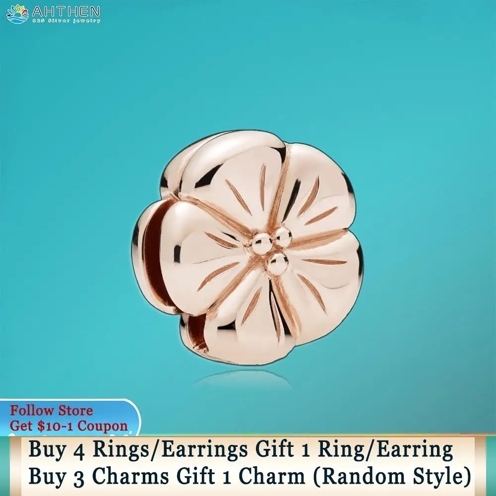 Ahthen 925 Sterling Silver Bead Polished Flower Clip Charm fit Original Pandora Bracelets for Women Jewelry Making Girl Gift
Ahthen 925 Sterling Silver Bead Polished Flower Clip Charm fit Original Pandora Bracelets for Women Jewelry Making Girl Gift
