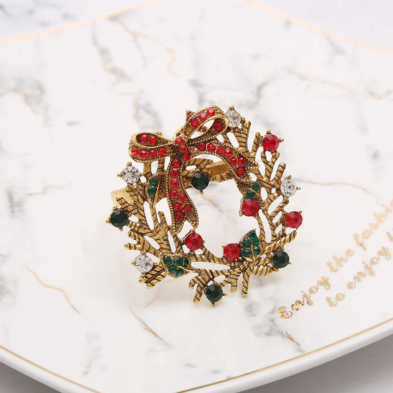 12PCS/Metal Christmas wreath napkin ring table decoration ornaments for Christmas family hotel wedding banquets and other partie
12PCS/Metal Christmas wreath napkin ring table decoration ornaments for Christmas family hotel wedding banquets and other partie