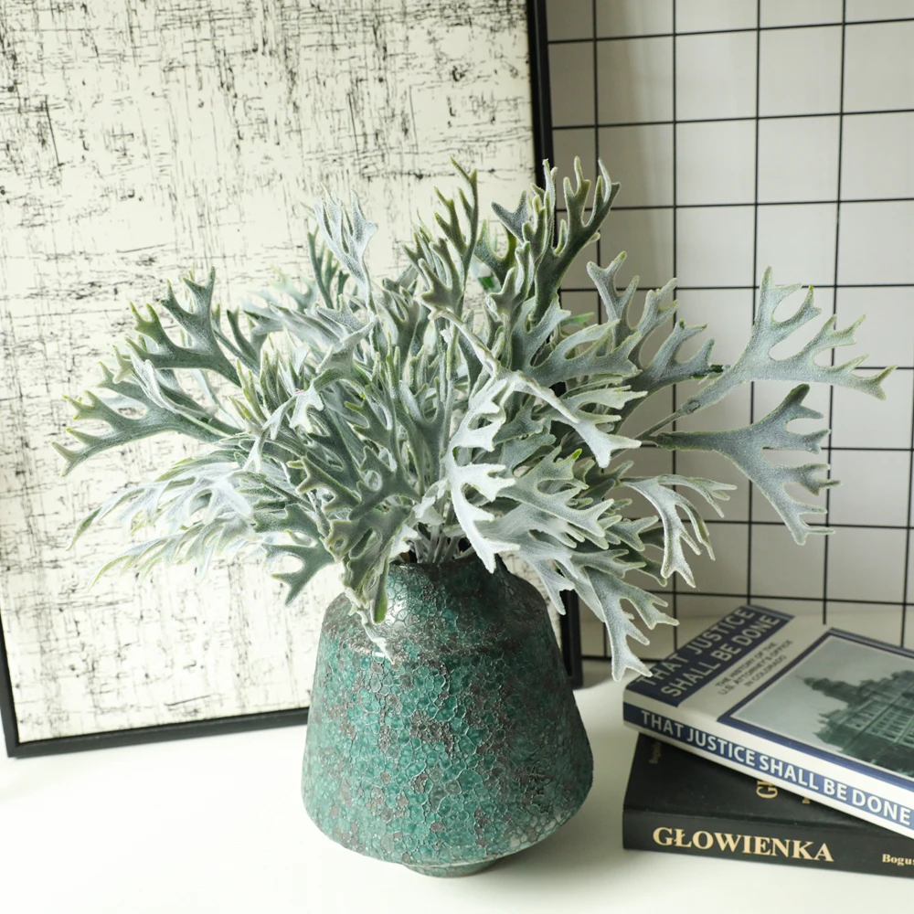 Simulation Artificial Plant Leaves Platycerium wallichii For DIY Wedding Flower Bouquet Green Wall Garden Home Decoration Props
Simulation Artificial Plant Leaves Platycerium wallichii For DIY Wedding Flower Bouquet Green Wall Garden Home Decoration Props