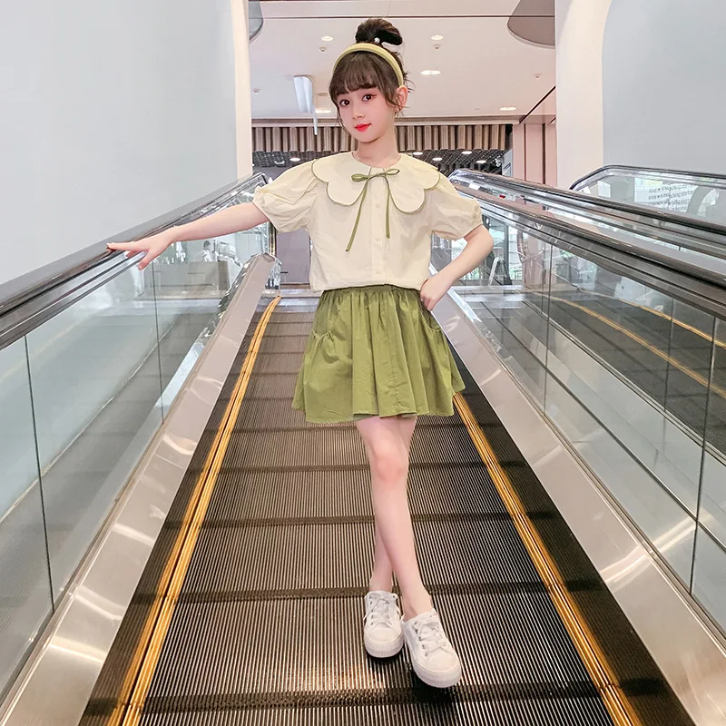 Skirt Suit T-shirts for Girls Clothes 8 ~ 12 Years Old Fashion Girl Children's Girl Sets Short Sleeve Two Piece Suit Summer Set
Skirt Suit T-shirts for Girls Clothes 8 ~ 12 Years Old Fashion Girl Children's Girl Sets Short Sleeve Two Piece Suit Summer Set