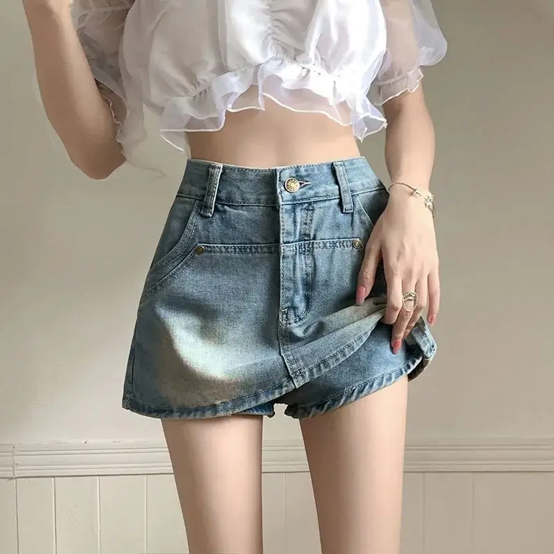 Women Denim Mini Skirt Fashion Summer High Waist Skirt Female Blue Package Hip Jeans Skirts Ladies Casual A-line Skirts G320
Women Denim Mini Skirt Fashion Summer High Waist Skirt Female Blue Package Hip Jeans Skirts Ladies Casual A-line Skirts G320