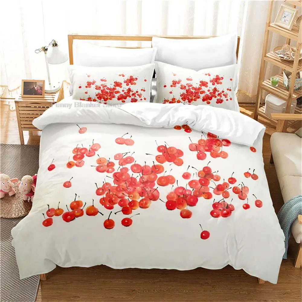 Cherry 3Pcs Bedding Sets 3D Digital Printing Custom Quilt Duvet Cover Set Home Queen King Quilt Pillowcase
Cherry 3Pcs Bedding Sets 3D Digital Printing Custom Quilt Duvet Cover Set Home Queen King Quilt Pillowcase