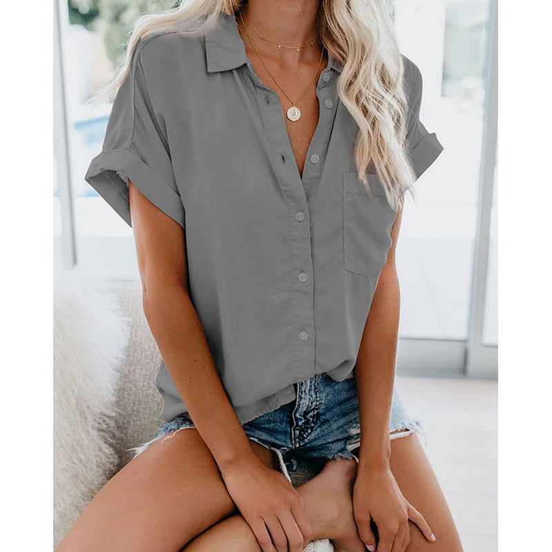 Turndown Collar T-shirt Summer 2022 Woman Clothing Short Sleeve T- Shirts Y2k Clothes Top Women Harajuku Fashion Lady Solid New
Turndown Collar T-shirt Summer 2022 Woman Clothing Short Sleeve T- Shirts Y2k Clothes Top Women Harajuku Fashion Lady Solid New
