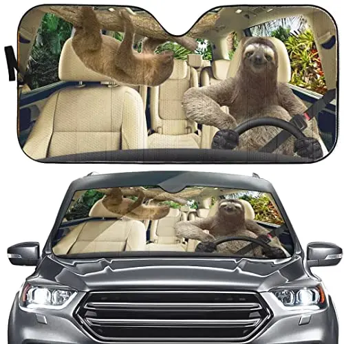 JOHOM Sloth Auto Sunshade for Car Truck SUV-Blocks Front Windshield Shade Cute Cartoon Window Sun Shades Prevent UV Rays Sun Vis
JOHOM Sloth Auto Sunshade for Car Truck SUV-Blocks Front Windshield Shade Cute Cartoon Window Sun Shades Prevent UV Rays Sun Vis