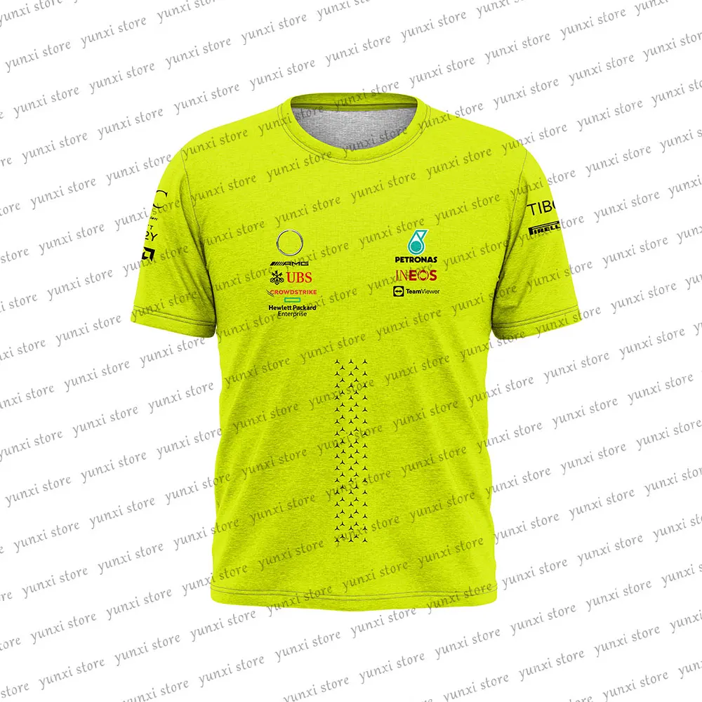 Summer New F1 T-Shirts Formula One Extreme Sports Fans Tops Green Hot Men's Short Sleeves Women's Large Version Breathable
Summer New F1 T-Shirts Formula One Extreme Sports Fans Tops Green Hot Men's Short Sleeves Women's Large Version Breathable