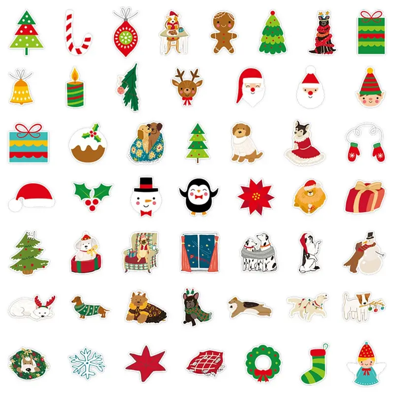 50Pcs Kawaii Christmas Sticker Santa Claus Deer Snowman Christmas Tree laptop skateboard DIY New Year Gift Sticker
50Pcs Kawaii Christmas Sticker Santa Claus Deer Snowman Christmas Tree laptop skateboard DIY New Year Gift Sticker