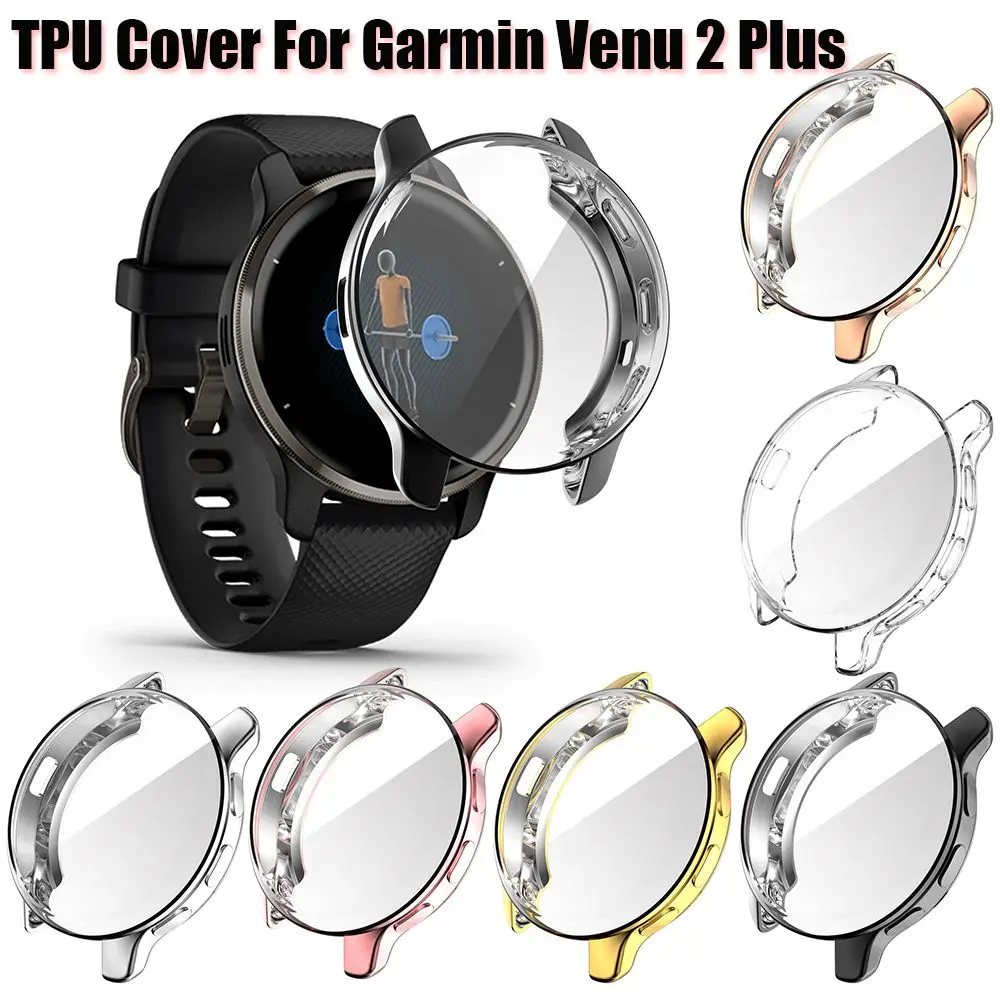 

Защитный чехол с полным покрытием для Garmin Venus 2 Plus, защитное покрытие для экрана Garmin Venu2 Plus, защитное покрытие из ТПУ
