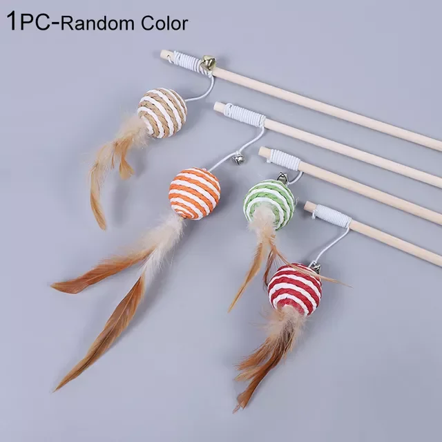 Wood Pet Toys Cat Teaser Rod Interactive Funny Cat Rod Linen Knitted Stick With Mini Bell Cat Accessories Pet Supplies
Wood Pet Toys Cat Teaser Rod Interactive Funny Cat Rod Linen Knitted Stick With Mini Bell Cat Accessories Pet Supplies