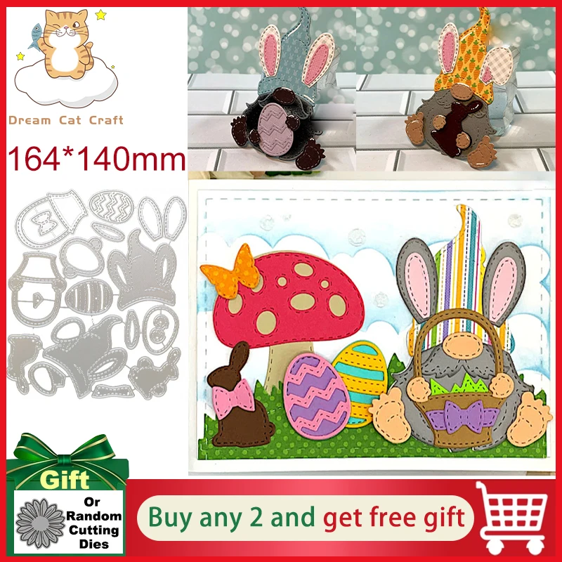 Happy Easter Eggs Gnome Rabbit Bunny Metal Die Cuts Exquisite Scrapbooking Embossing Template DIY Greeting Cards Making Supplies
Happy Easter Eggs Gnome Rabbit Bunny Metal Die Cuts Exquisite Scrapbooking Embossing Template DIY Greeting Cards Making Supplies