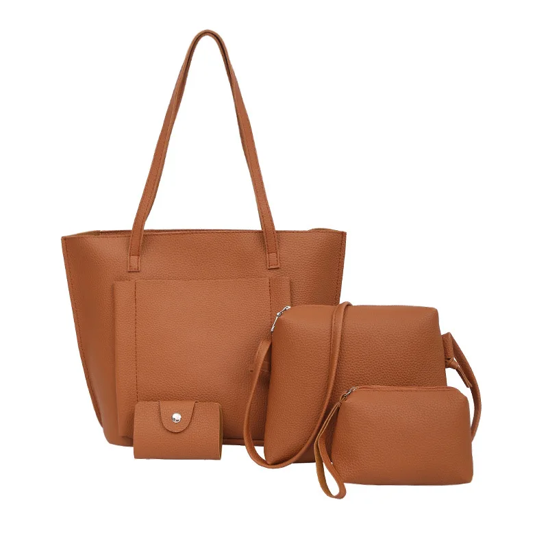 4 Pcs Set Women Bags PU Leather Shoulder Crossbody Messenger Clutch Bag Card Holder Female Handbag Large Capacity Tote
4 Pcs Set Women Bags PU Leather Shoulder Crossbody Messenger Clutch Bag Card Holder Female Handbag Large Capacity Tote