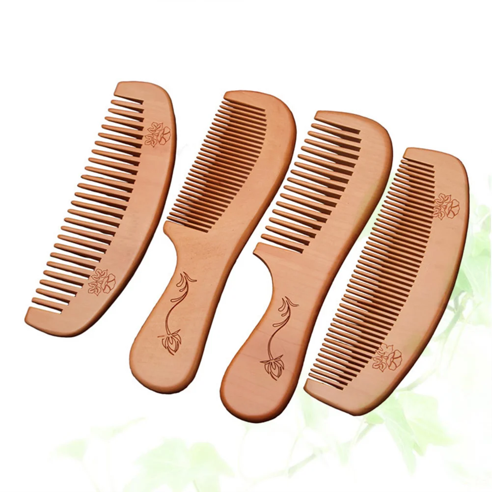 Comb Wood Hair Peach Fine Wooden Shapedhead Equipment Beauty Accessory Salon Kit Detangler Beard Static Moonhandleportable
Comb Wood Hair Peach Fine Wooden Shapedhead Equipment Beauty Accessory Salon Kit Detangler Beard Static Moonhandleportable