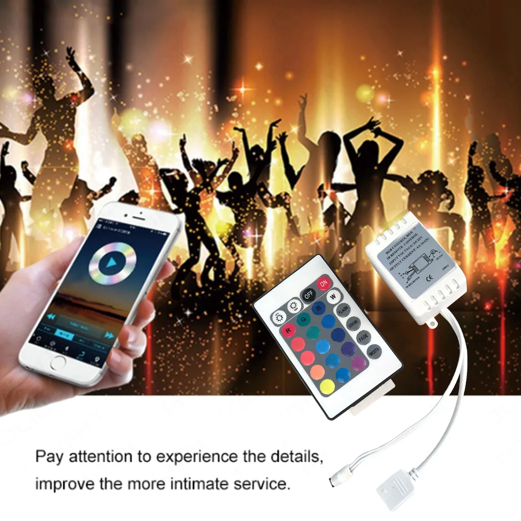 LED Controller LED IR RGB Controler LED Lights Controller IR Remote Dimmer DC12V 6A WiFi Remote Controller
LED Controller LED IR RGB Controler LED Lights Controller IR Remote Dimmer DC12V 6A WiFi Remote Controller