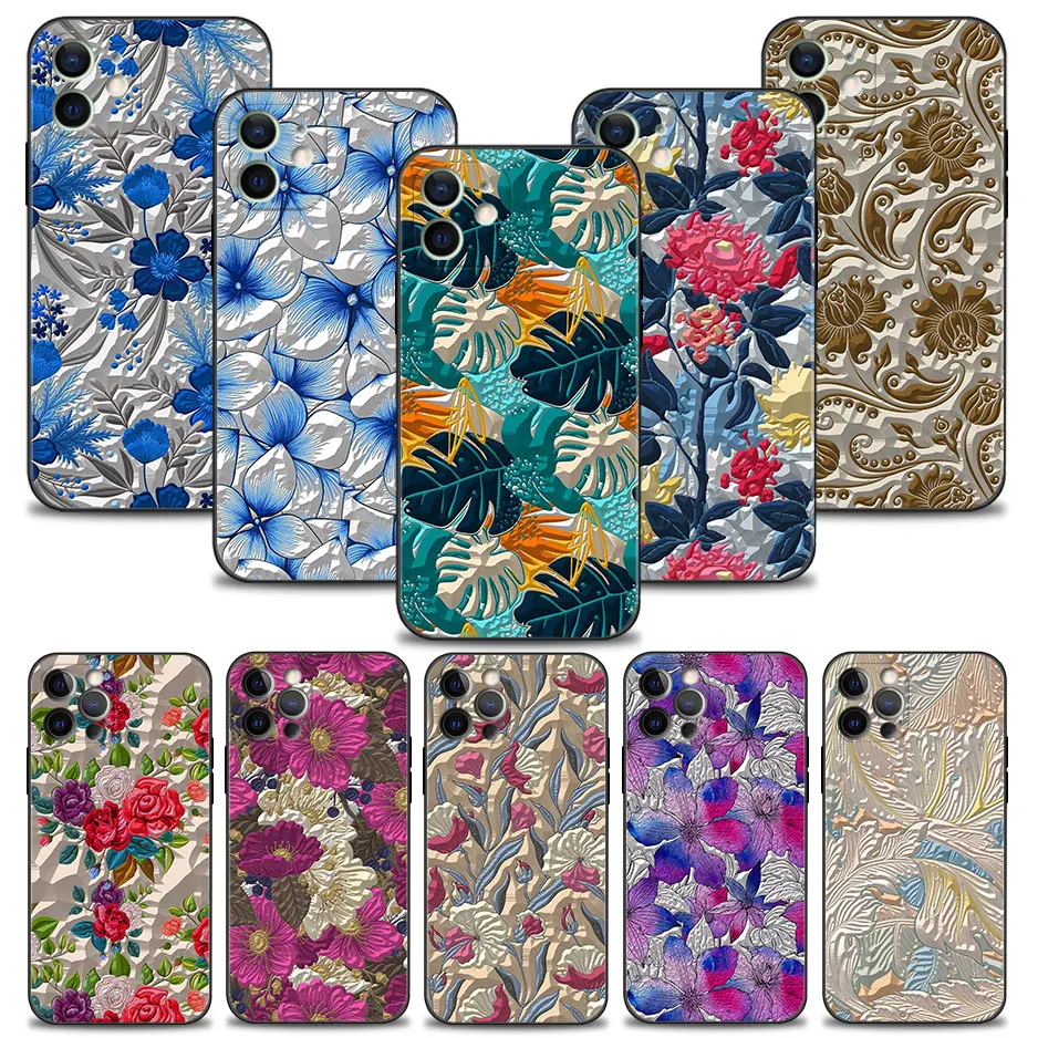 Capinha Case for iPhone 13 11 12 14 Pro Max XR X XS 8 7 6 6S SE 13mini 12mini Funda Silicone Coque Luxury Flower Print
Capinha Case for iPhone 13 11 12 14 Pro Max XR X XS 8 7 6 6S SE 13mini 12mini Funda Silicone Coque Luxury Flower Print
