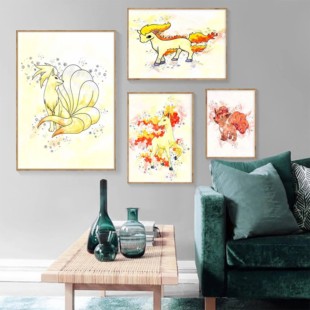 Pokemon Fashion Wall Art Ninetales Vulpix Canvas Painting Ponyta Rapidash Clipart Pictures Watercolor Poster Interior Hoom Decor
Pokemon Fashion Wall Art Ninetales Vulpix Canvas Painting Ponyta Rapidash Clipart Pictures Watercolor Poster Interior Hoom Decor