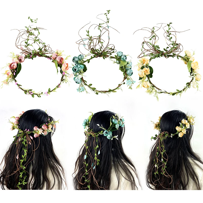 1pc Women Flower Headband Summer Beach Wedding Bride Hair Accessories For Girls Birthday Party Rose Crowns Vine Wreath Hair Band
1pc Women Flower Headband Summer Beach Wedding Bride Hair Accessories For Girls Birthday Party Rose Crowns Vine Wreath Hair Band